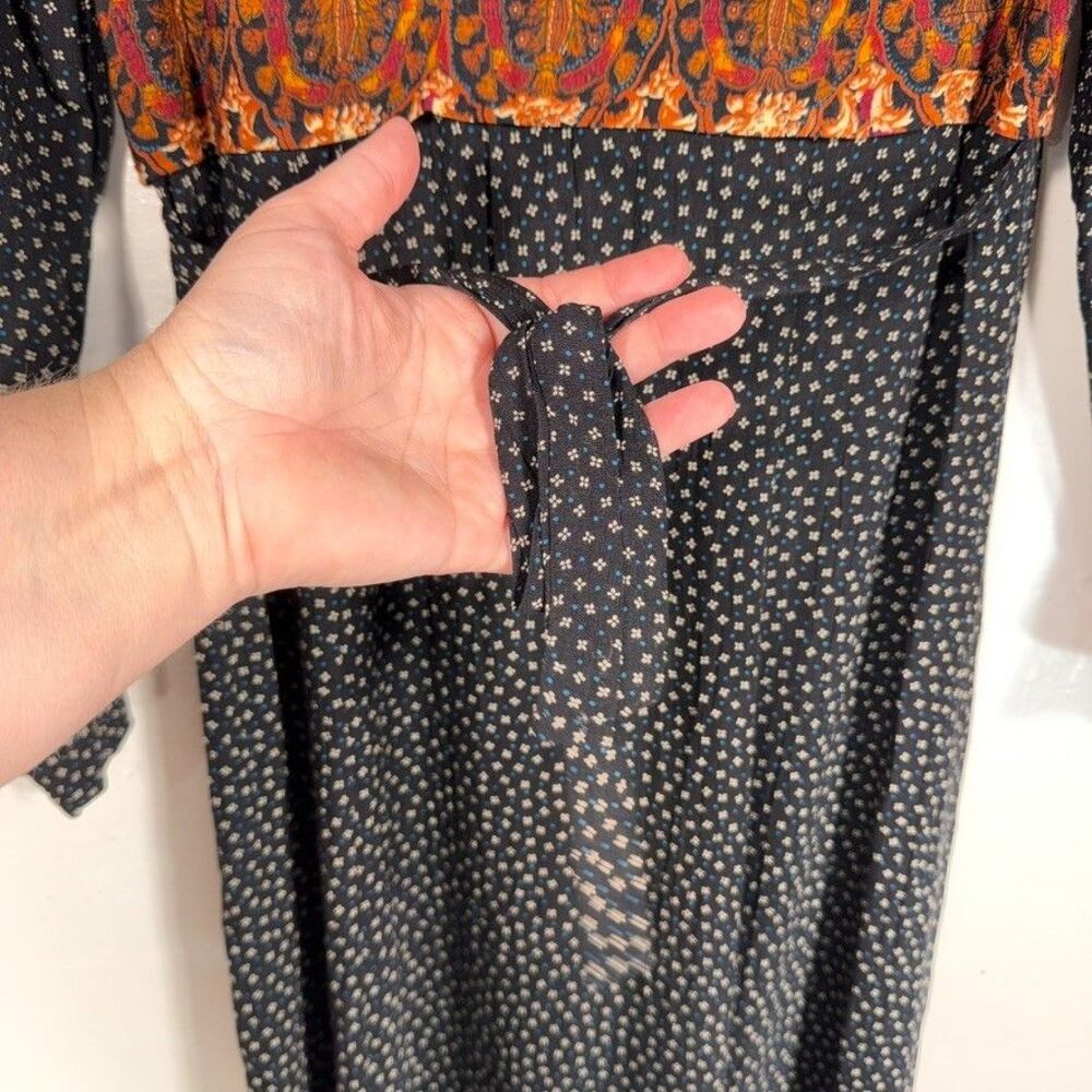 Vintage 90s Maxi Dress Size 4 Boho Paisley Floral Grunge E.D. Michaels Petite - Picture 8 of 12